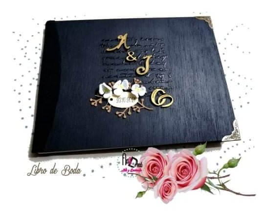 album libro de firmas negro