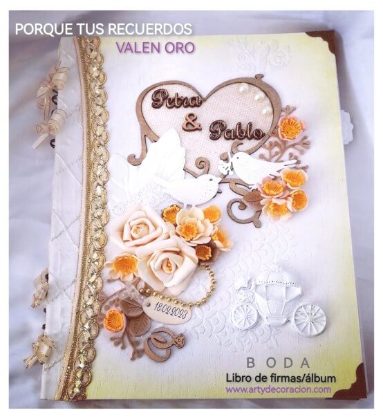 album libro de firmas tema cenicienta