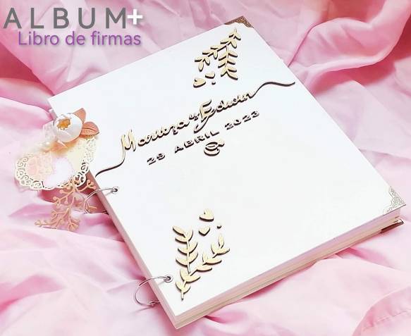 Album libro de firmas boda color blanco