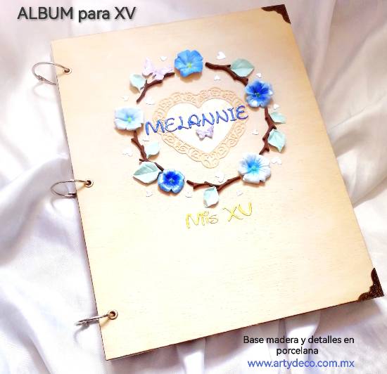 Album para XV color azul rey, estilo boho