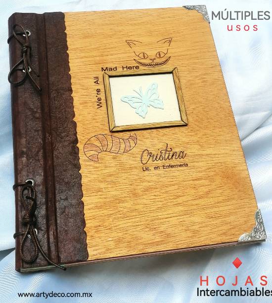 Reader journal o diario personalizado tema Alicia en pais Maravillas