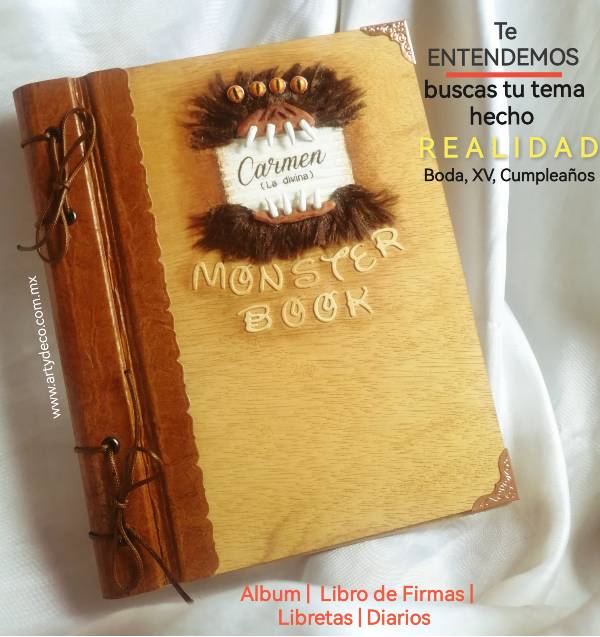 Libreta personalizada tema Harry Potter - monster book